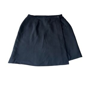 GAP Black Wrap Skirt Women's‎ Size 8 Career  Professional Minimalist 19" Long